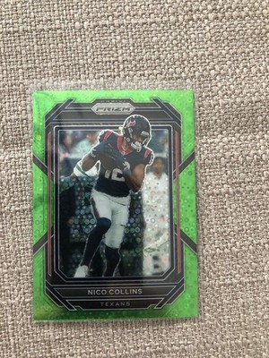2022 Nico Collins Prizm Neon Green No Huddle # d 2/5. Dead Centered!