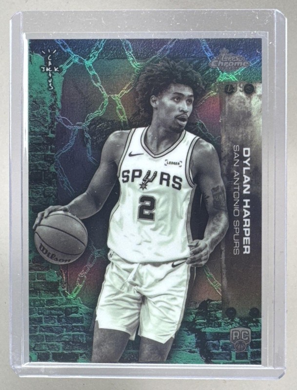 Dylan Harper 2025 Topps Chrome x Cactus Jack #62 Green Refractor Rookie RC /99