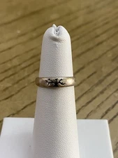 VINTAGE ABACUS STERLING SILVER DESIGNER ART CARVED TREE BAND RING SIZE 4.5