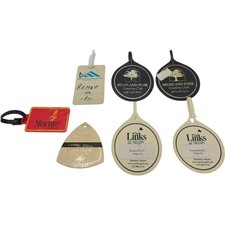 Lot of 7 Vintage Golf Bag Tags Highland Park Starfire The Links Pine Hills