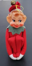 Vintage Christmas 5" Knee Hugger Pixie Elf JAPAN Label