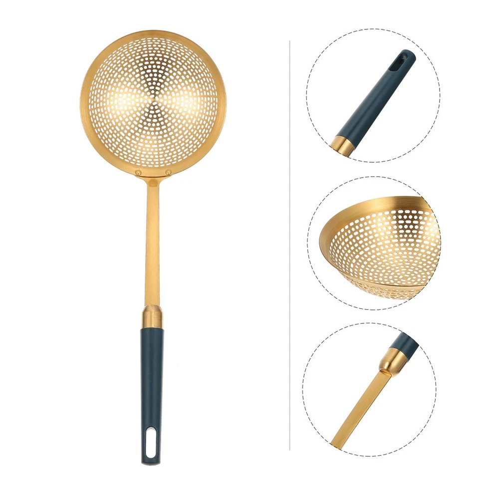  Abschöpflöffel Schaumkelle Edelstahl Skimmer Für Die Küche Bratsieb - Bild 2 von 4