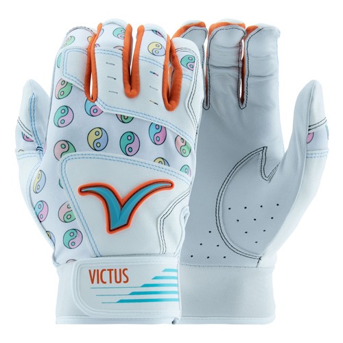 Victus MOG Baseball/Softball Batting Gloves - White/Orange - Medium