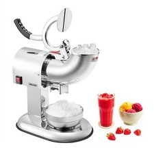 VEVOR Commercial Ice Crusher 440LBS/H Electric Snow Cone Maker Shaved Ice Silver