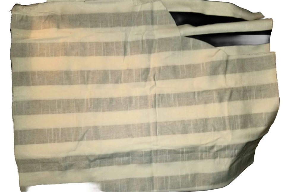 Fabric Black & Off-white Stripes.  46" X 27". Wide Striped.   - Image 4 of 4