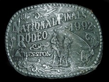 UD11107 NOS NFR 1992 NATIONAL FINALS RODEO HESSTON COLLECTOR BELT BUCKLE