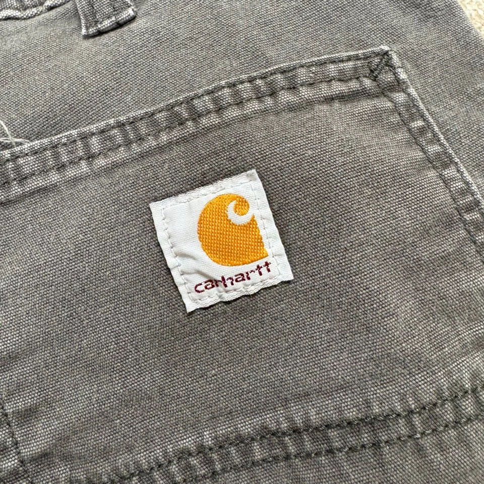 Pantalones cargo Carhartt calce relajado carpintero para hombre 40x32 gris ropa de trabajo utilitaria Foto 4 de 4