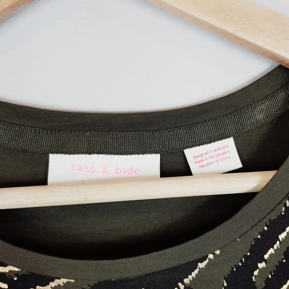 Camiseta de salón SASS & BIDE para mujer talla XS u 8 Slave to Love Leopard PVP $220 Foto 3 de 4