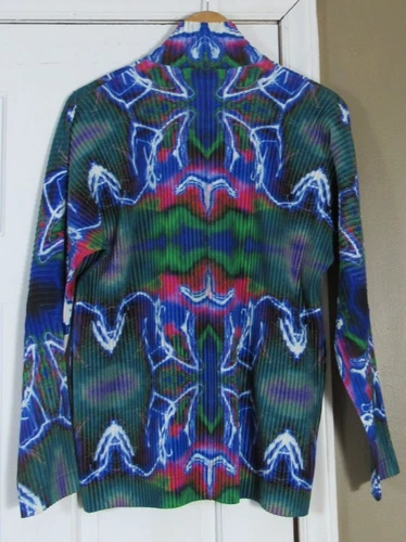 NWOT Issey Miyake Men Collection Psychedelic Zip Up Pleated Jacket 1/S image 3