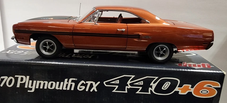 GMP 1970 PLYMOUTH GTX 440+6 LIMITED EDITION 1:18 BURNT ORANGE W/BOX #1571/2508 - Image 2 of 4