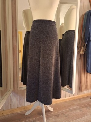 Jacqueline de Yong Rock XL 42 44 Midi A-Linie schwarz silber meliert