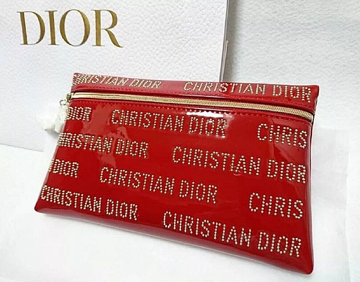 Pochette cosmétique maquillage Christian Dior rouge Japon NEUF sachet