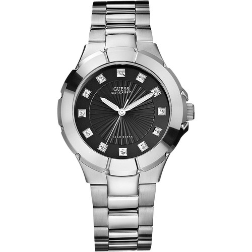 Guess Waterpro 42 mm Stahl schwarzes Zifferblatt Quarz Herrenuhr U10023G1 - Bild 1 von 3