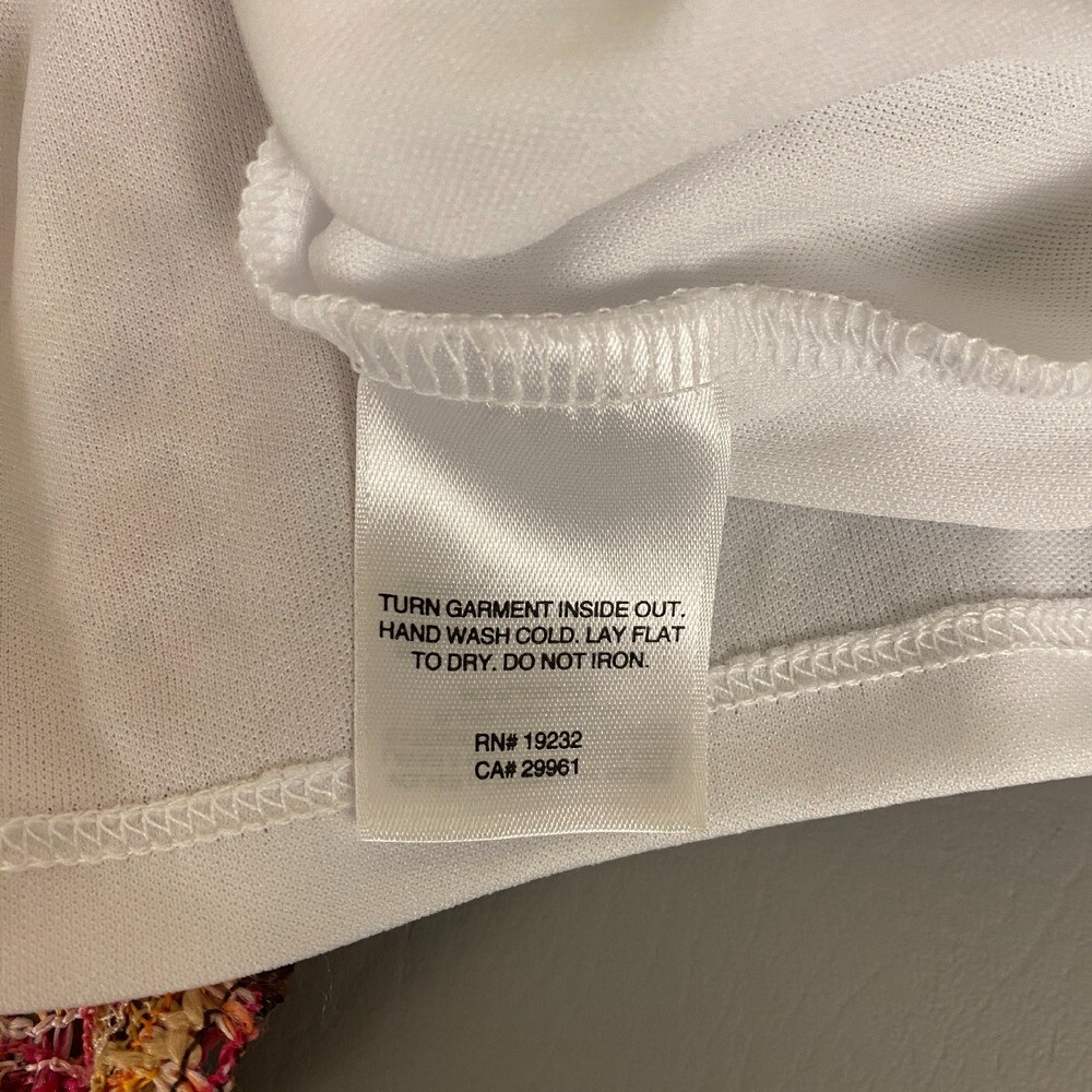 Alfred Dunner Tie-Front Knit Blouse Top Plus 3X Beaded Neckline Short Sleeve