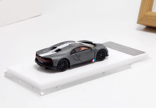 Scalemini 1:64 Gray Chiron Racing Sports Model Diecast Resin Car - Picture 5 of 9