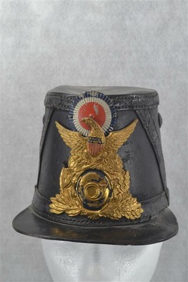 Civil War Hat shako military leather 