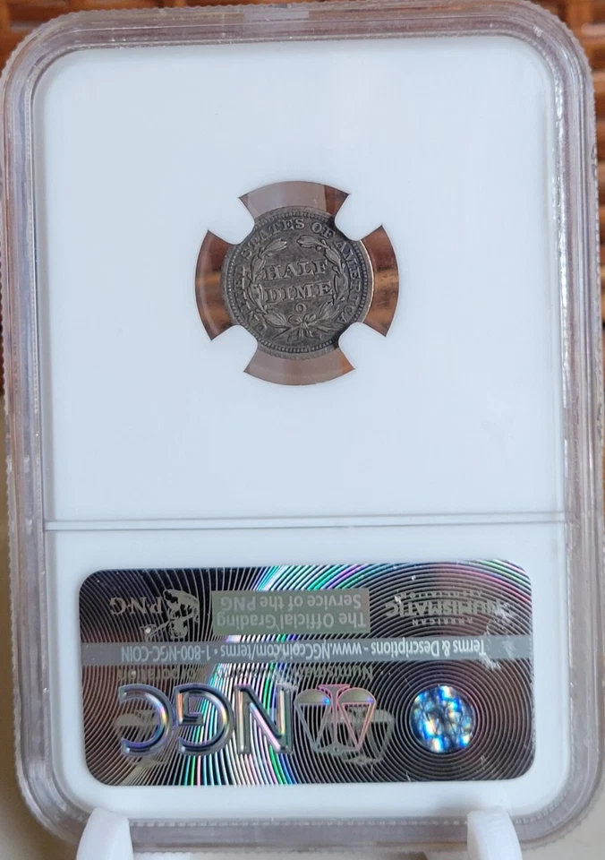 1856-O Seated Liberty Half Dime 10c NGC XF-45 - Image 2 of 2