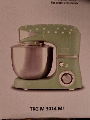 TKG M 3014 MI Küchenmaschine von Kalorik NEU im Retrodesign Grün mit Punkten