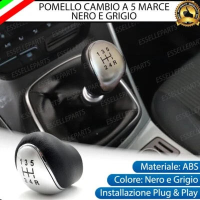 ESL POMELLO LEVA CAMBIO A 5 MARCE NERO E CROMATO IN ABS FORD FIESTA MK6