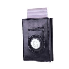 Airtag Wallet Genuine Leather Credit Card Money Holder AirTag Case Air Tag Cover