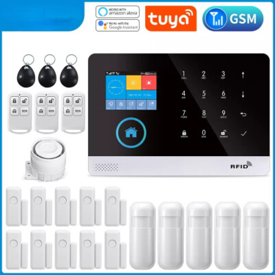 US Stock Alarm System for Home Burglar Security Alarm Wireless Tuya App Control