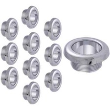 Fixture Outlet Box Escutcheon Extended Pack of 10 Chrome Trim Cover HR-F-CHE