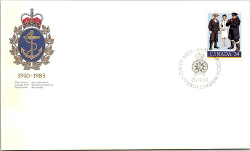 FDC Canada - Royal Canadian Navy Badge 1910-1985 1985 - A00153