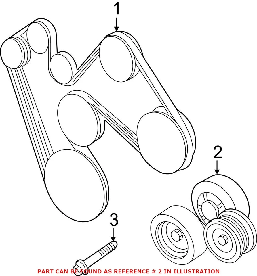 Genuine OEM Mopar Accessory Drive Belt Tensioner Assembly For Dodge Dakota - Image 3 of 3