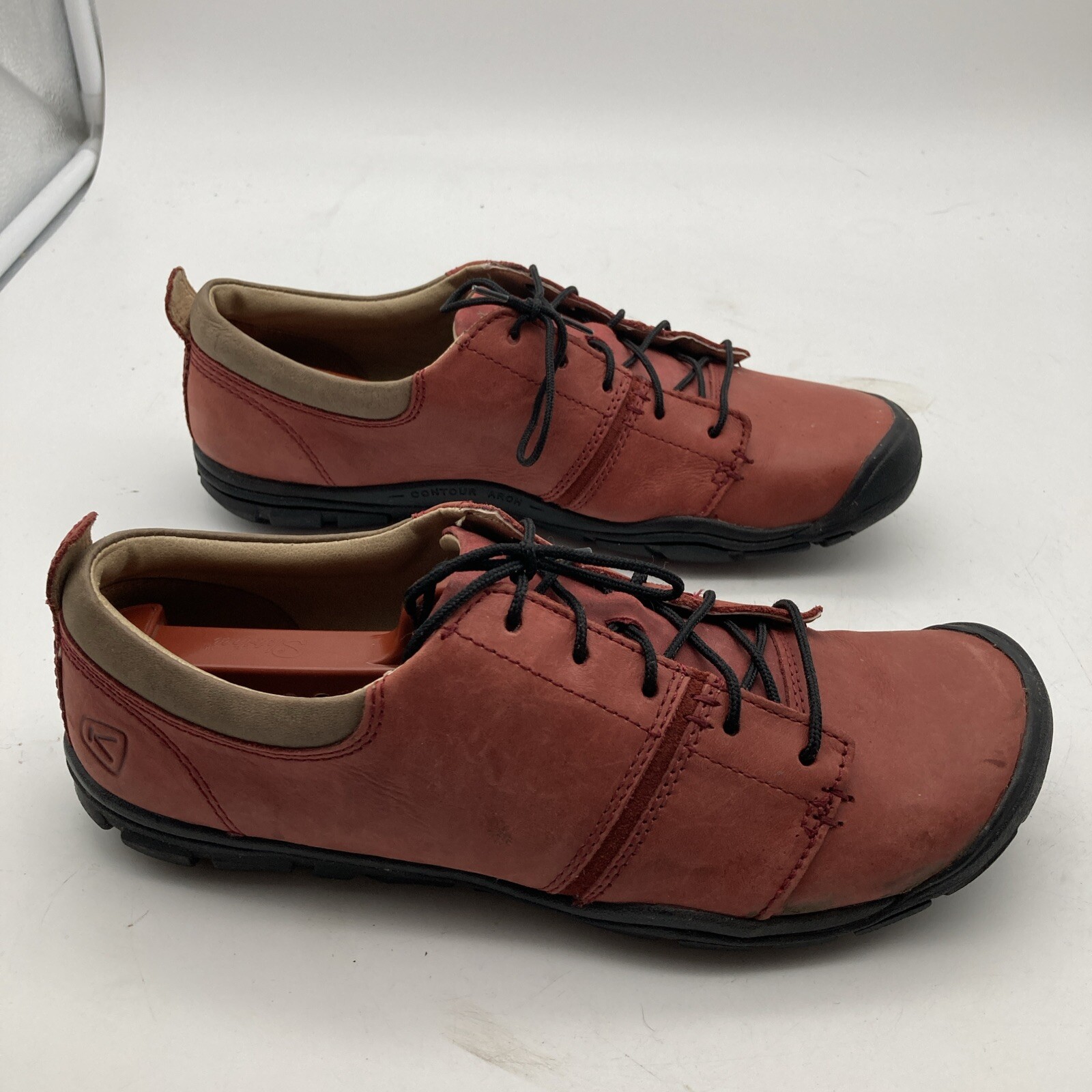 Sneakers stringate in pelle rossa Keen Contour Arch EU 39 donna USA taglia 8 5