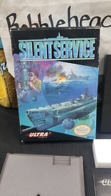 CIB SILENT SERVICE NINTENDO NES VIDEO GAME WITH PROTECTOR CASE