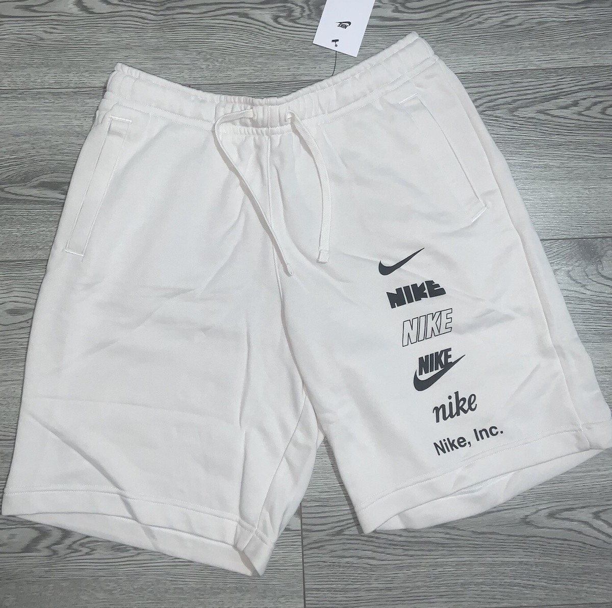 white cotton nike shorts