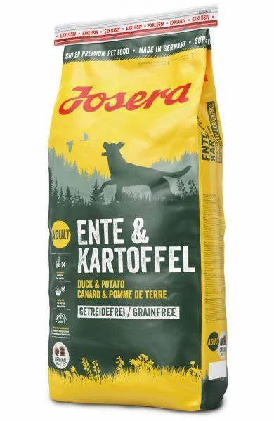 Josera Ente & Kartoffel getreidefrei! 2x12,5 kg = 25kg +2 Snack gratis!