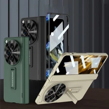 For OnePlus Open Magnetic Hinge Protection Case Kickstand Built-in Screen Cover