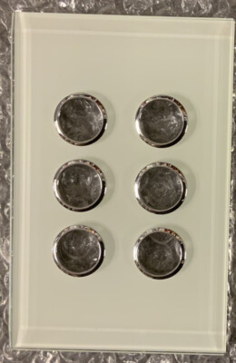 Clipsal C-Bus 5086F30 C-Bus Saturn Range, 6 Gang Faszien Creme