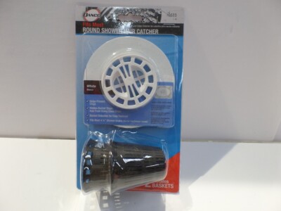 DANCO 10533 HAIR CATCHER FOR SHOWER DRAIN IN WHITE FITS 3'' W/2-BASKETS