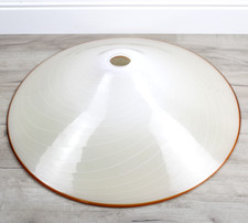 Grande Coppa di Vetro per Lampadario a Sospensione Beige Arancione 62cm Vintage