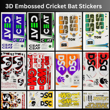 3D Embossed Cricket Bat Stickers  Virat Koli, Rohit  DSC - GM TON Bat Stickers