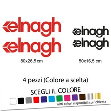 Kit 4 Pezzi Adesivi LOGO ELNAGH (2 Colori a scelta)