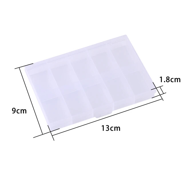 24Grids Plastic Storage Jewelry Box Compartment Container for Beads