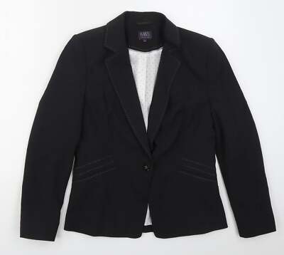 Marks and Spencer Damen Grau Polyestermischung Anzugjacke Größe 12