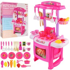 Kitchen Cooking Pretend Play Toy Set W/ Realistic Lights Sound Kids Toddler Gift