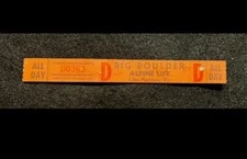 BIG BOULDER Vtg 1950’s Ski Lift Ticket Lake Harmony PENNSYLVANIA Travel Souvenir