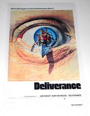Deliverance 1972 Burt Reynolds, Jon Voight John Boorman USA Cult Poster 19''x13''