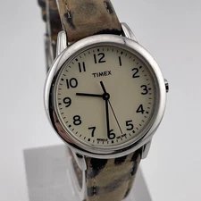 Timex Easy Reader Watch Womens Indiglo 30mm Case Leather Band Quartz