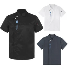 Mens Womens Uniform Restaurant Chef Jacket Cooking Unisex Professional Waitress