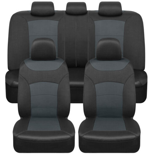 Cat® FlexFit™ Seat Cover For Cars Trucks SUV, Zipper Split Rear Bench Protector With Durable Canvas Material Interior Cover In Black Cat® FlexFit™ Seat Cover For Cars Trucks SUV, Zipper Split Rear Bench Protector With Durable Canvas Material Interior Cover In Black