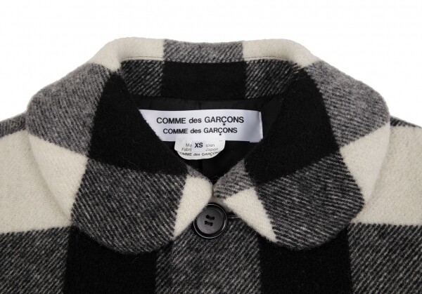 COMME des GARCONS COMME des GARCONS Wool Blend Check Coat COMME des GARCONS COMME des GARCONS Wool Blend Check Coat
