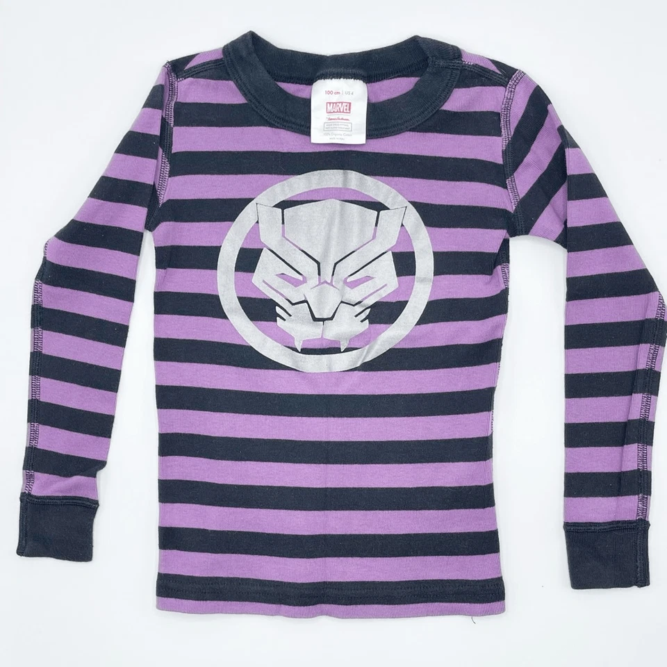 Hanna Andersson Long Johns Black Panther Lot of 2 Pair - Kids EU 100 / US 4 - Image 2 of 4