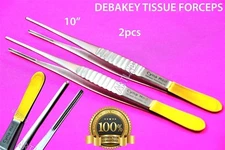 2 DEBAKEY VASCULAR TISSUE FORCEPS 10" ATRAUMATIC SURGICAL INSTRUMENT VETERINARY