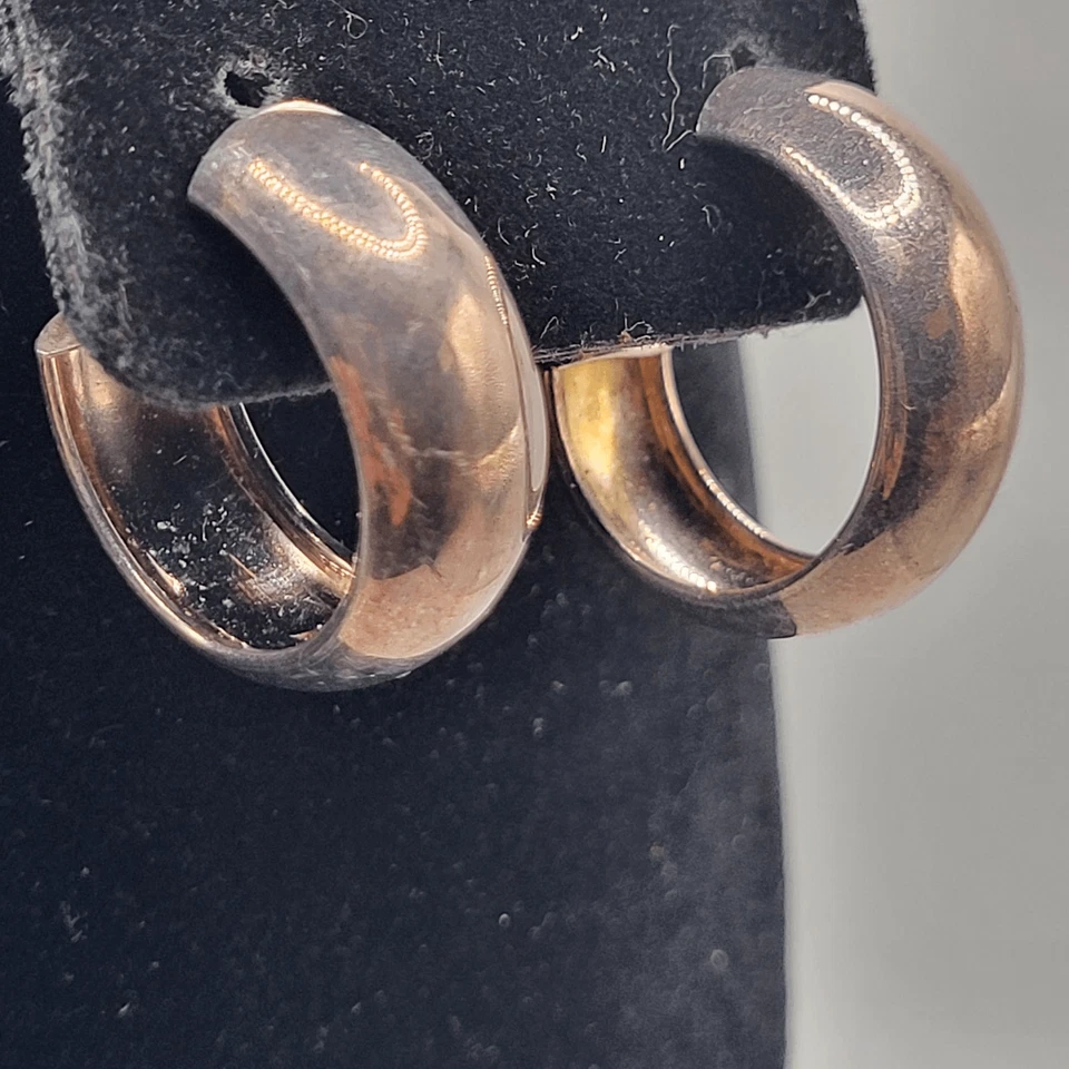 Серьги-кольца из стерлингового серебра с подписью JCM 925 1 дюйм - Изображение 4 из 4